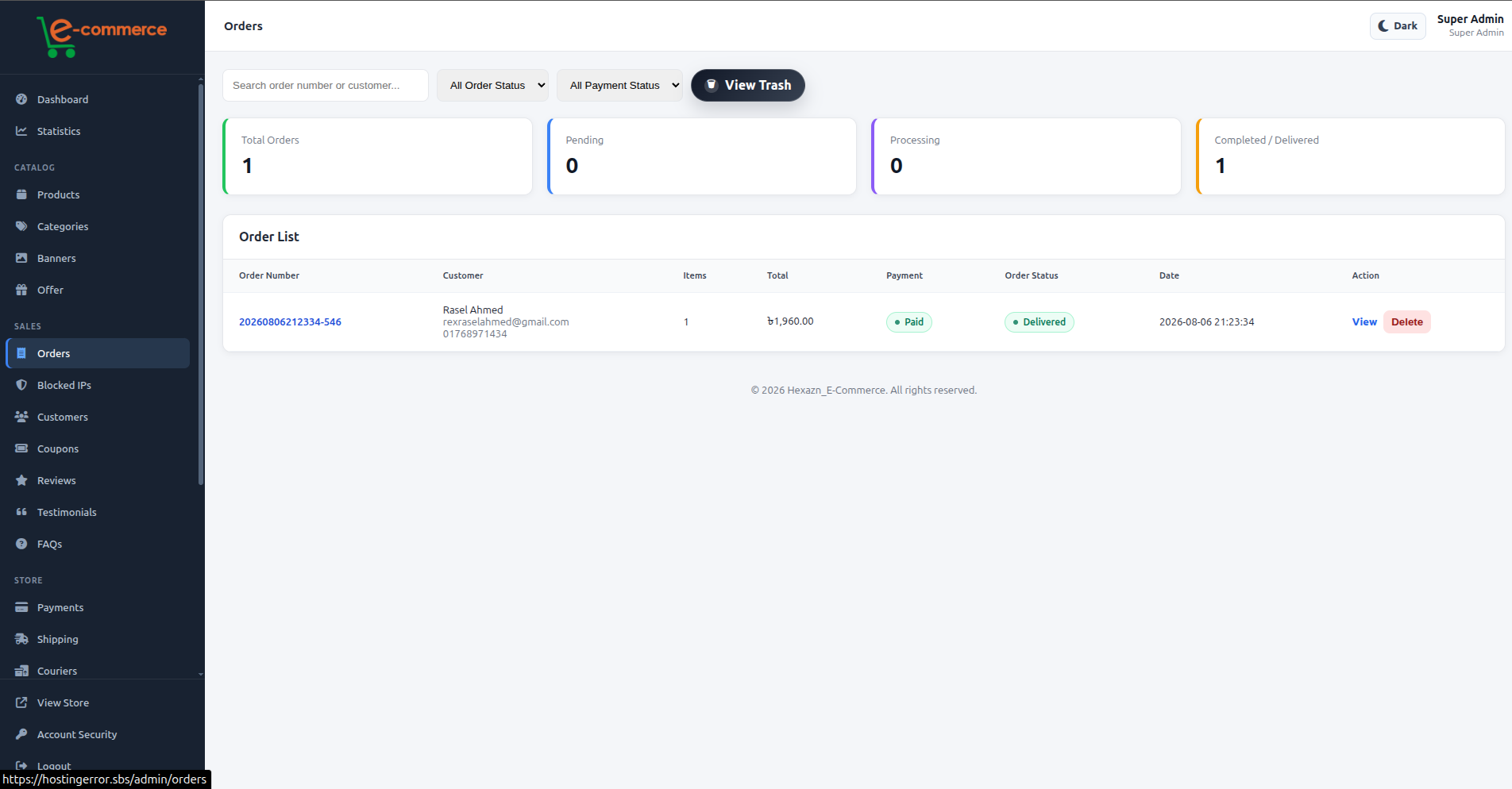 Order Management